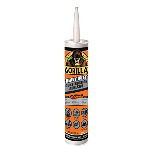 Gorilla Heavy Duty Construction Adhesive, White Glue, 9...