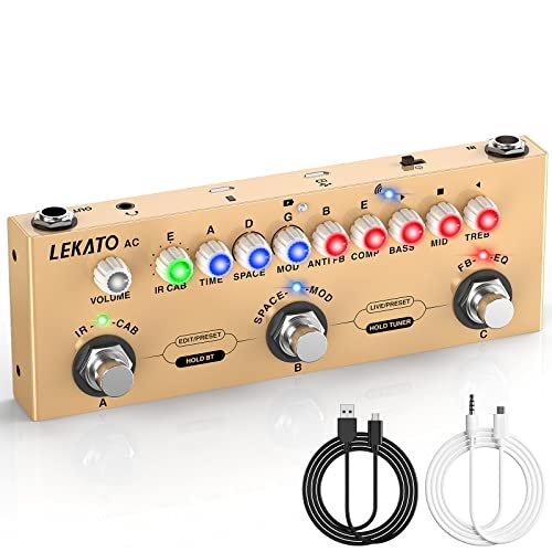 LEKATO Multi Effects Pedal for Acoustic Guitar, with IR...