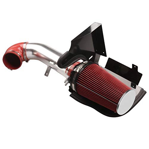 MOOSUN 4 inch Cold Air IntakeSilver Tube + Heat Shield...