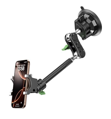 MAGIC JOHN Car Phone Holder, Ultra-Durable Mteal Phone...
