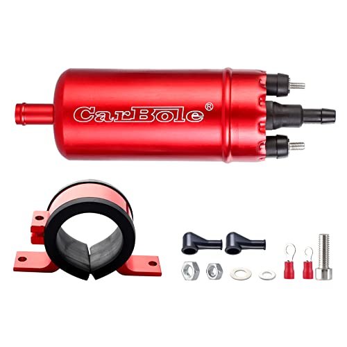 CarBole External In Line Fuel Pump: 116 PSI High Pressure...