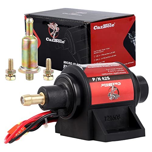 CarBole Gasoline Electric Fuel Pump Universal 5/16 Inch...