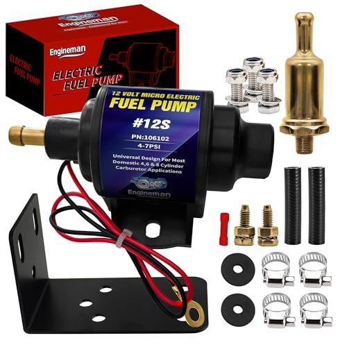 ENGINEMAN Micro Electric Gasoline Fuel Pump Universal 5/16...