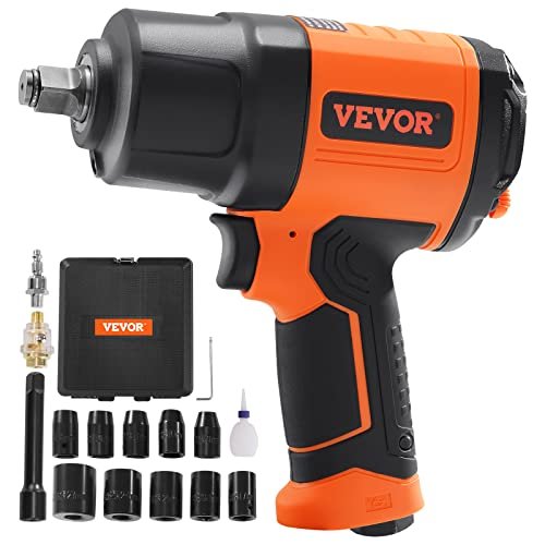 VEVOR 1/2-Inch Air Impact Wrench - High Torque 1400...
