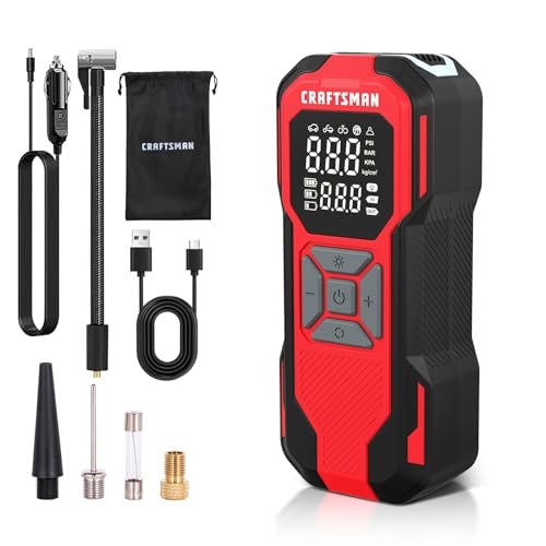 CRAFTSMAN Tire Inflator Portable Air Compressor, Cordless...