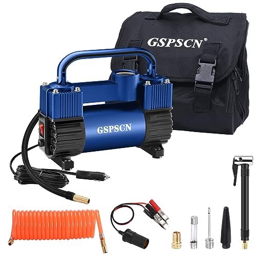 GSPSCN Blue Tire Inflator Heavy Duty Double Cylinders with...
