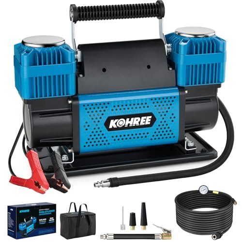 Kohree 12V Dual Cylinder Air Compressor, 12.35 ft³/Min Fast...