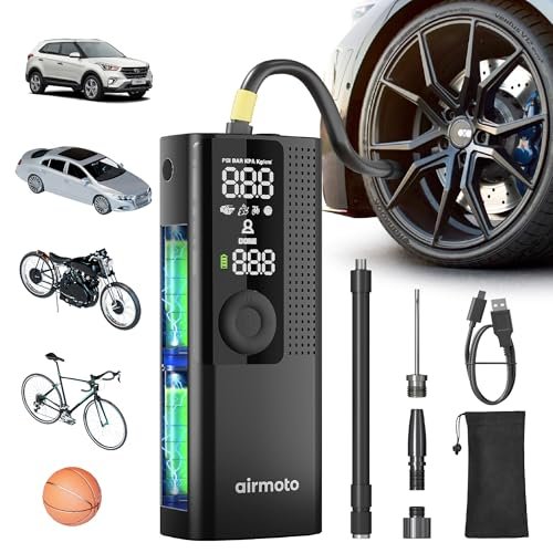 Airmoto Tire Inflator Portable Air Compressor - Air Pump...