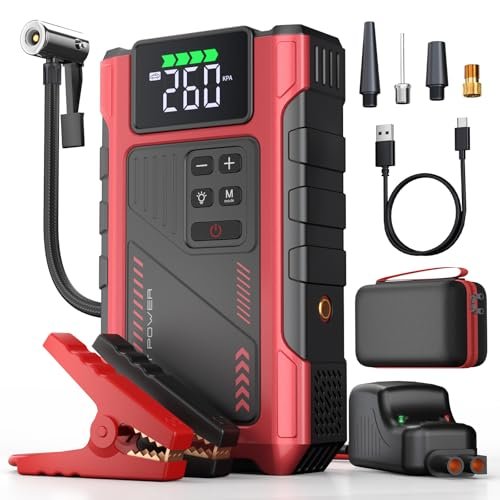 4000A Car Jump Starter with Air Compressor, Portable...