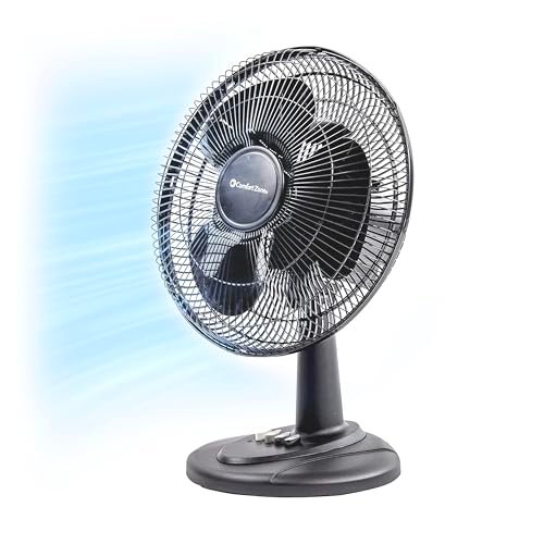Comfort Zone Oscillating Table Fan with Adjustable Tilt,...