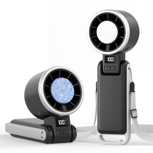 TriPole Portable Handheld Turbo Fan with Ice Cooling, 5...
