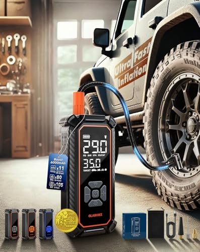 OlarHike Cordless Tire Inflator Portable Air Compressor,...