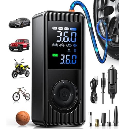 Tire Inflator Portable Air Compressor - 180PSI 5X Fast...