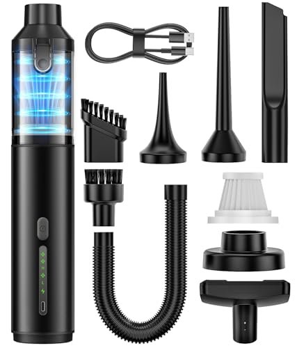 Car Vacuum Portable Cordless Handheld Vacuum Cleaner 4-in-1...