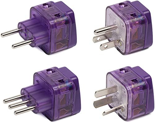 NEW! 4 Pieces AMERICA TRAVEL ADAPTER Pack for SOUTH and...