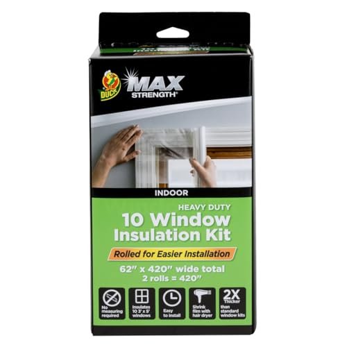Duck MAX Strength Window Insulation Kit, Winter Window Seal...