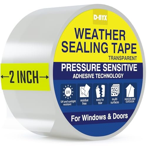 Window Sealing Tape 1 Pack Transparent Sealing Heavy-Duty...