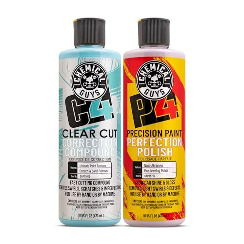 Chemical Guys C4 & P4 Clear Cut Correction Compound and...