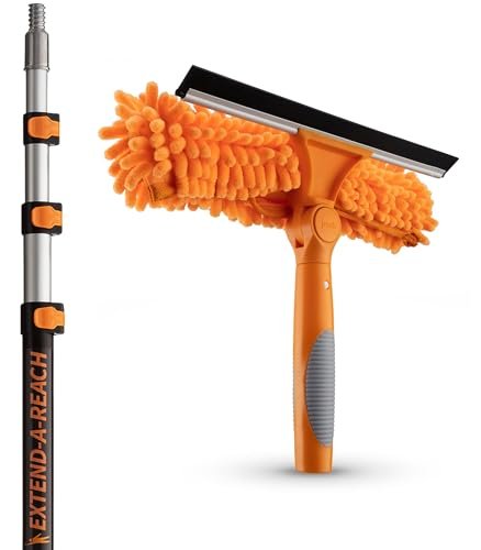 4-12 ft Window Washing Kit with Extension Pole (20+ Foot...