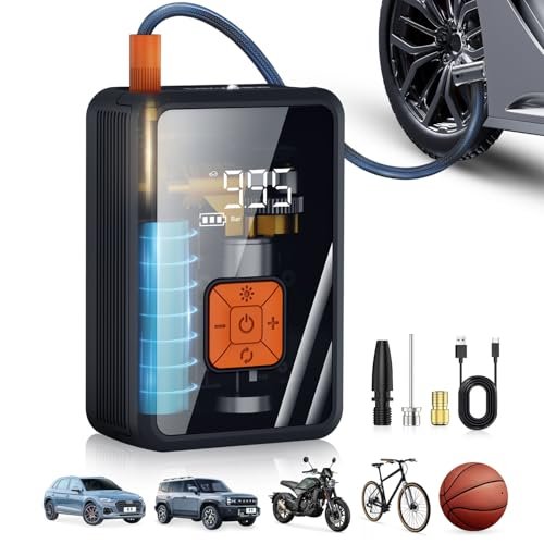 Lazyshine Portable Air Pump for Car Tires, 150 PSI Tire...