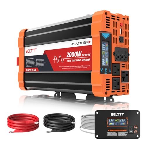 BELTTT 2000W Pure Sine Wave Inverter, Car Power Inverter...