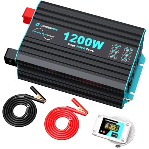 LANDERPOW 1200 Watt Pure Sine Wave Inverter, Power Inverter...
