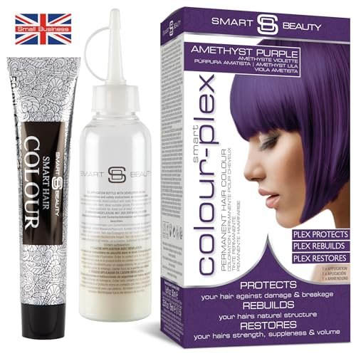 Amethyst Purple Hair Dye Permanent with Anti-Breakage Plex...