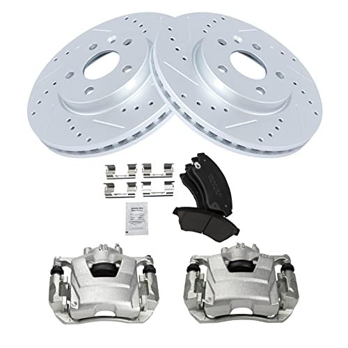 TRQ Front Performance Brake Pad & Rotor Kit Brake Caliper...