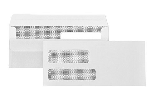 500 No. 9 Flip and Seal Double Window Security Envelopes...