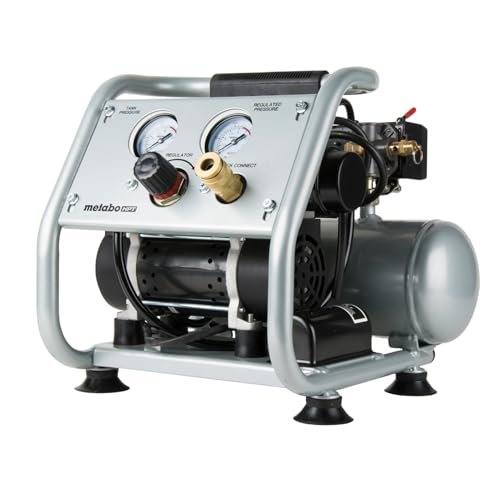 Metabo HPT Quiet Air Compressor, Portable 1 Gallon Oil-Free...