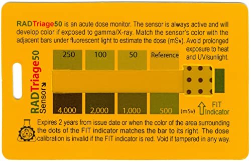 Rad Triage 50 Personal Radiation Detector for Wallet or...