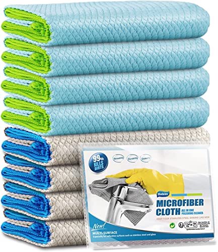 Microfiber Cleaning Cloth Lint Free Glass Cleaner Window...