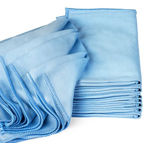 Zflow Microfiber Glass Cleaning Cloths - 8 Pack (16 x...