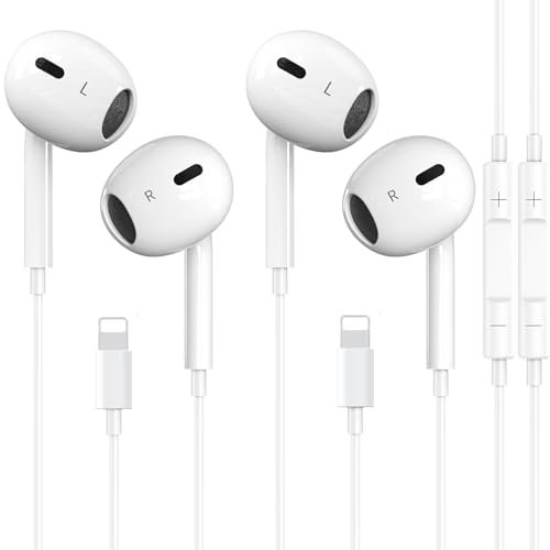 2 Packs-for iPhone Headphones Wired Earbuds/Earphones Nosie...