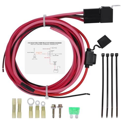 AFEISOL Electric Fuel Pump Relay Kit Universal Fit 12V...