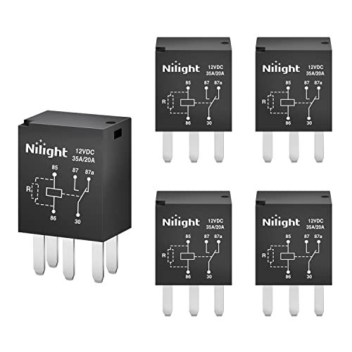 Nilight SPST Multi Purpose Relay 12V 5 Prong Fuel Pump...