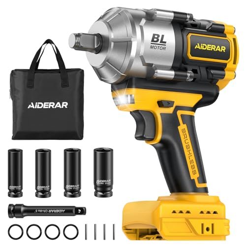 AIDERAR 20V Cordless Impact Wrench for DeWalt Battery,...