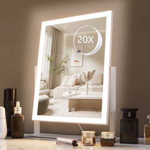 HIEEY Lighted Makeup Mirror, Hollywood Vanity Mirror with...