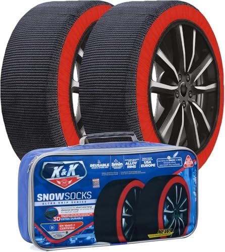 K&K Auto Accessories Snow Socks for Tires - Pro Series...