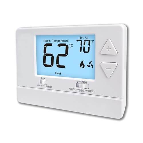NonProgrammable Thermostat for Home, Digital Energy-Saving...