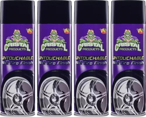 Untouchable TireShine Spray Spray 4PK – Long-Lasting Wet...