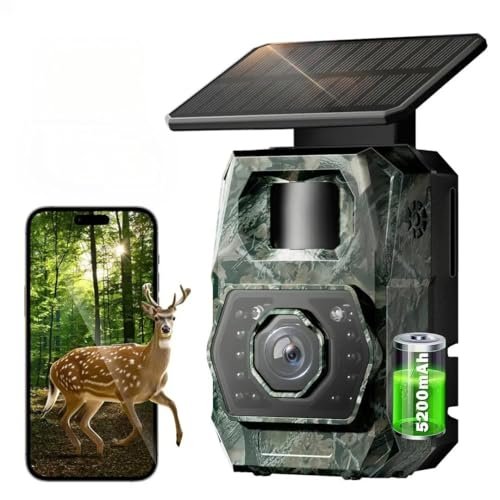 MAXDONE Solar Trail Camera 48MP 30FPS, WiFi Bluetooth Game...