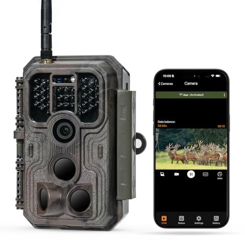 Meidase P200 WiFi Trail Camera, 64MP Photo, 1296p Video,...