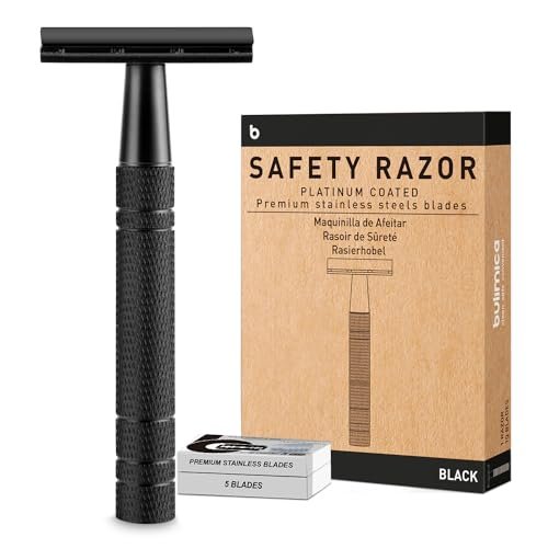 Matte Black Safety Razor, Single Blade Razors for Men,...