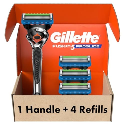 Gillette Fusion ProGlide Razor for Men, Handle + 4 Blade...