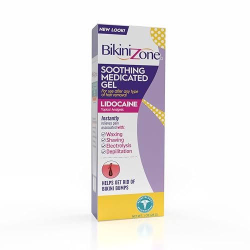 Bikini Zone Medicated After Shave Gel Lidocaine Razor Bump...