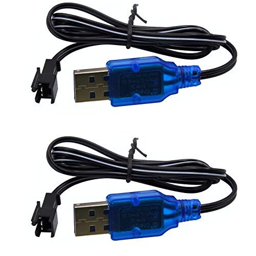 Blomiky 2 Pack 3.7V USB Charger Cable with SM-2P Plug...