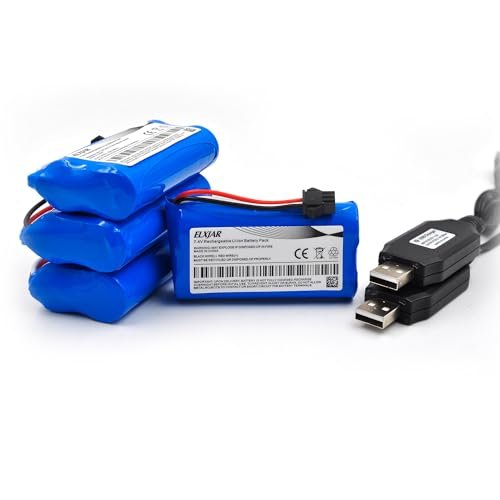 Coonyard (4-Pack) 7.4V 1500mAh Li-ion Battery with SM-3P...