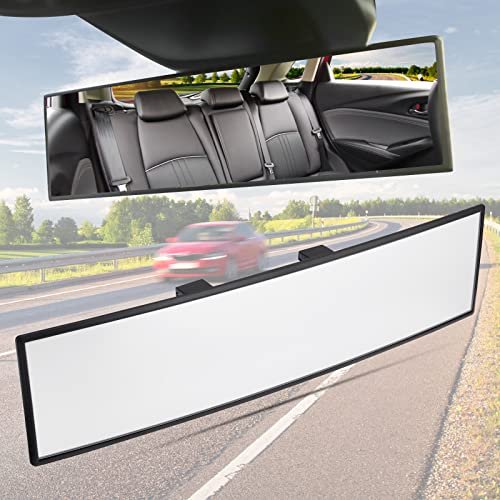 JOYTUTUS Rear View Mirror, Universal 11.81 Inch Panoramic...