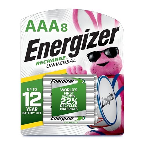 Energizer Recharge Universal Rechargeable AAA Batteries (8...